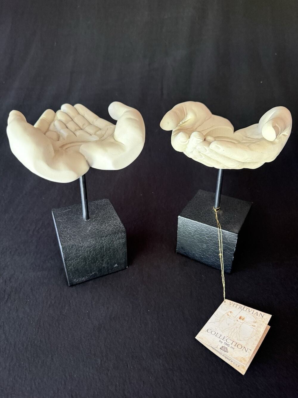 VTG Vitruvian Collection Hands Votive Holder Statue Sculptor Pair